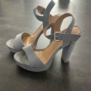 Lauren Conrad Blue Block Heels